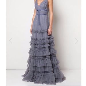 SOLD Marchesa Notte size 10 tiered ruffle gown